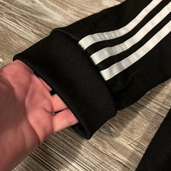 Adidas Women’s Full Zip Track Jacket Large Black double zip - Picture 3 of 10